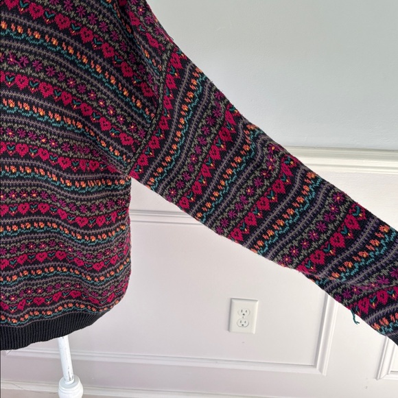 Vintage Northern Isles Retro Crewneck Sweater Sz 2XL Hand Embroider Cottagecore - Picture 5 of 14